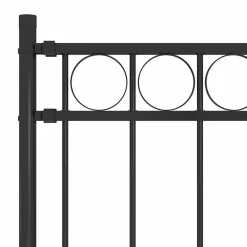 vidaXL Vallas De Jardín-Valla de jardín Assen de acero, 1,7 x 0,8 m, negro