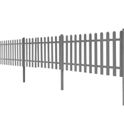 vidaXL Vallas De Jardín-Valla de jardín con postes 3 piezas WPC 600x60 cm