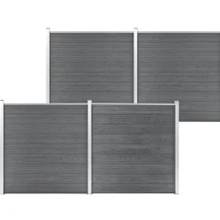 vidaXL Valla de jardín de WPC 699x186 cm Gris Best
