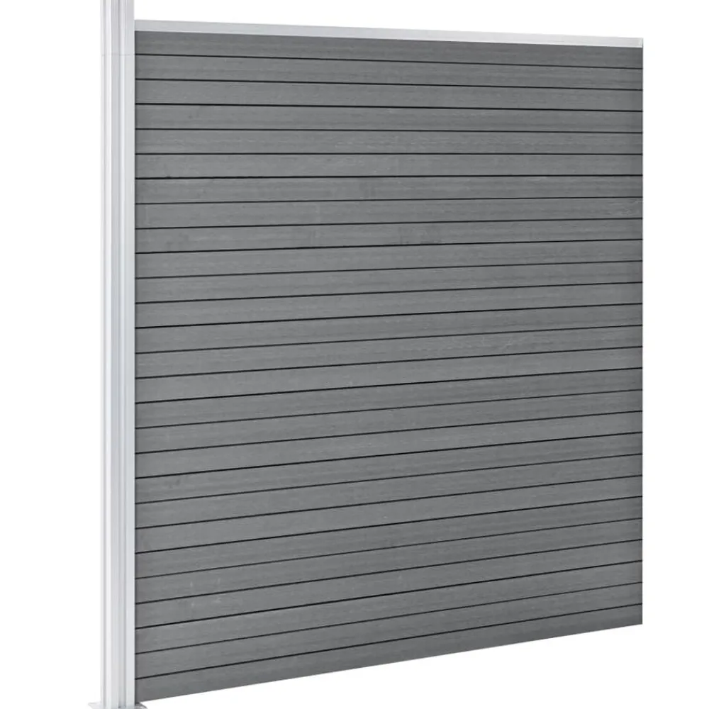 vidaXL Valla de jardín de WPC 699x186 cm Gris Best