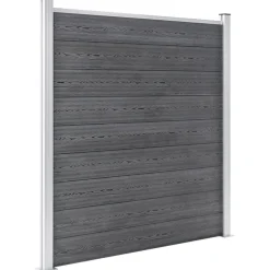 vidaXL Valla de jardín de WPC 699x186 cm Gris Best