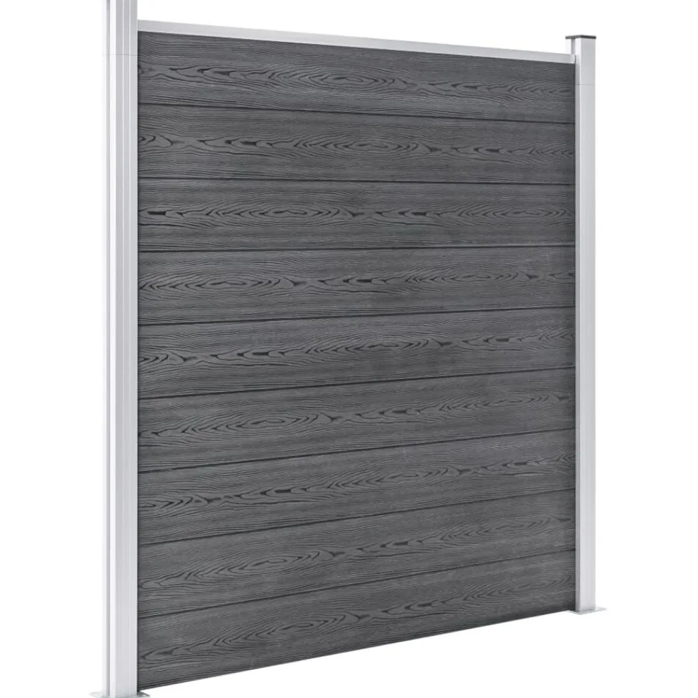 vidaXL Valla de jardín de WPC 699x186 cm Gris Best