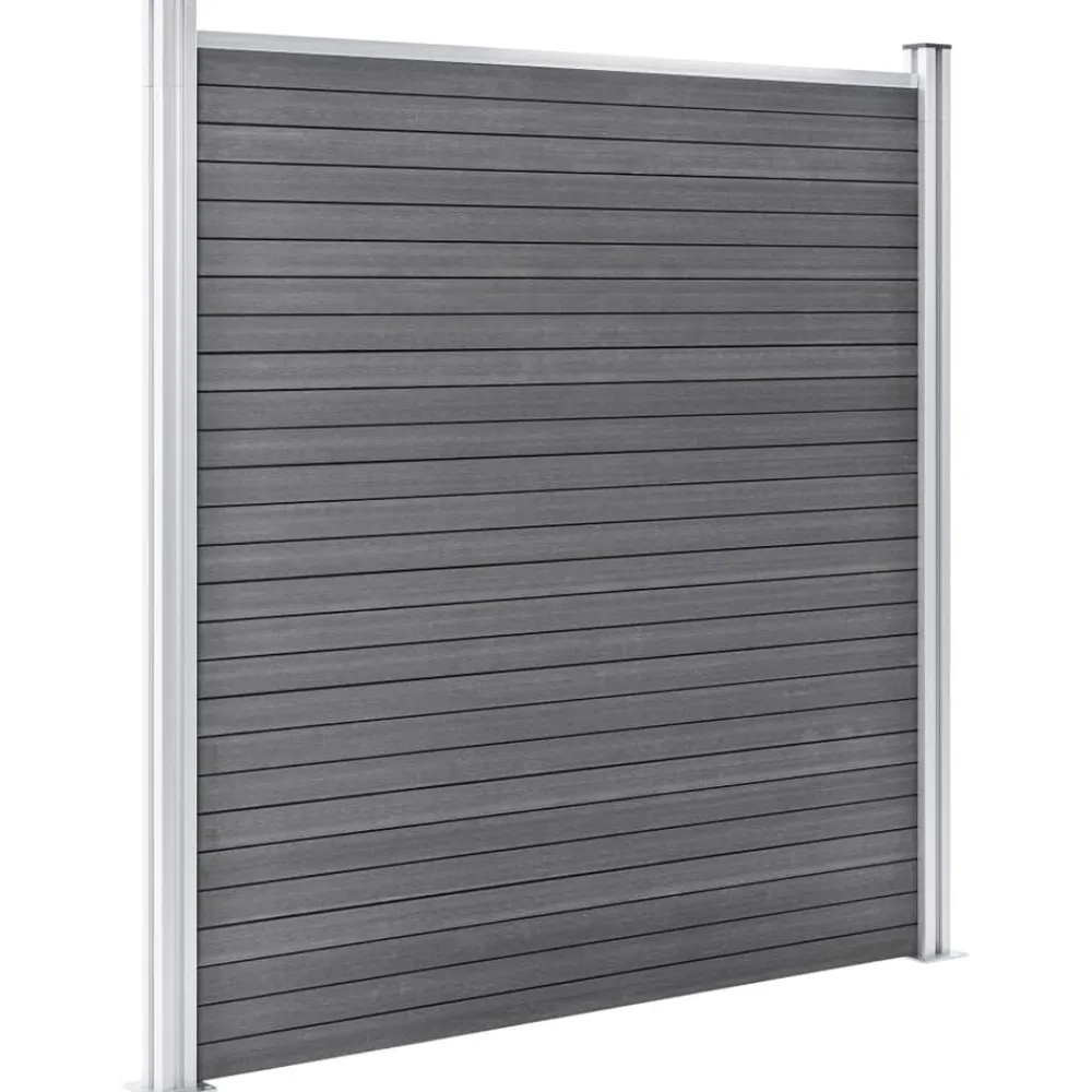 vidaXL Valla de jardín de WPC 699x186 cm Gris Best