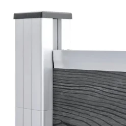 vidaXL Valla de jardín de WPC 699x186 cm Gris Best
