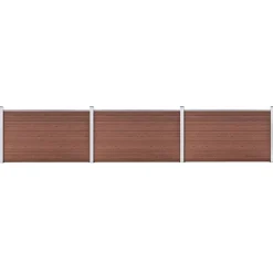 vidaXL Vallas De Jardín-Valla de jardín de WPC marrón 526x106 cm
