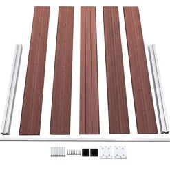 vidaXL Vallas De Jardín-Valla de jardín de WPC marrón 526x106 cm