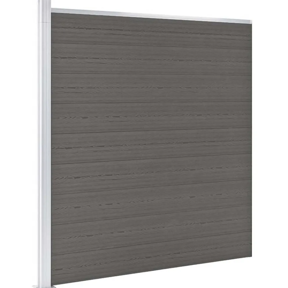 vidaXL Valla de jardín de WPC 175x186 cm Gris Best