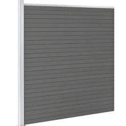 vidaXL Valla de jardín de WPC 175x186 cm Gris Best