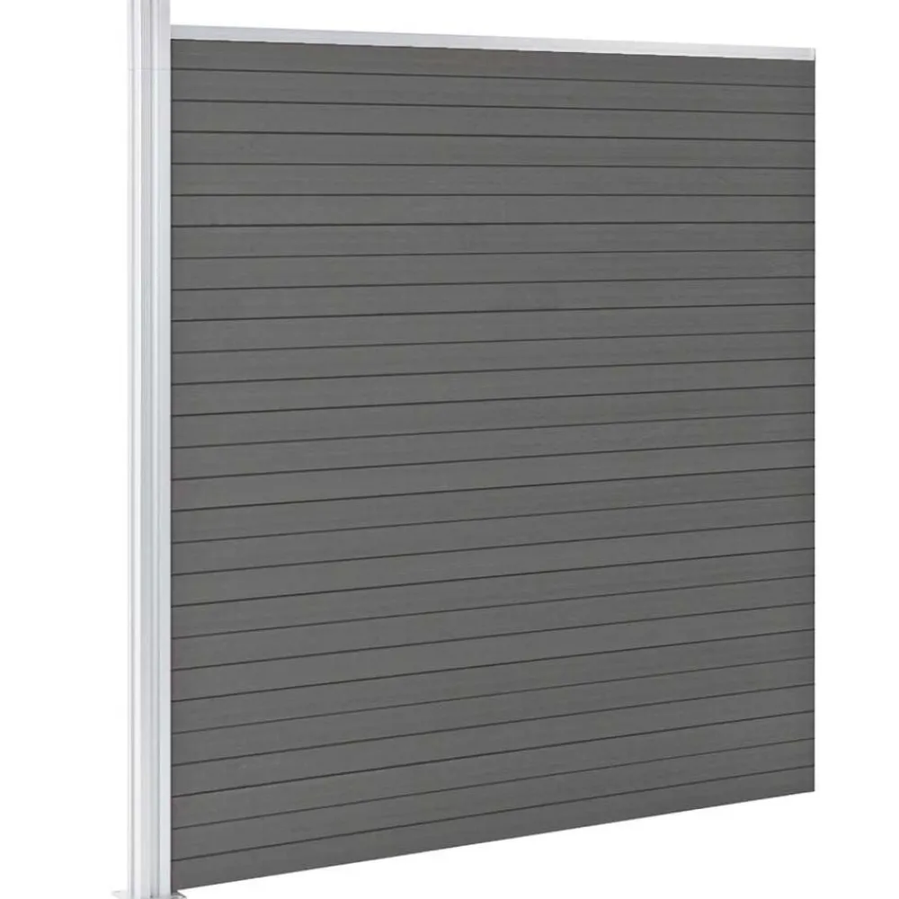 vidaXL Valla de jardín de WPC 175x186 cm Gris Best