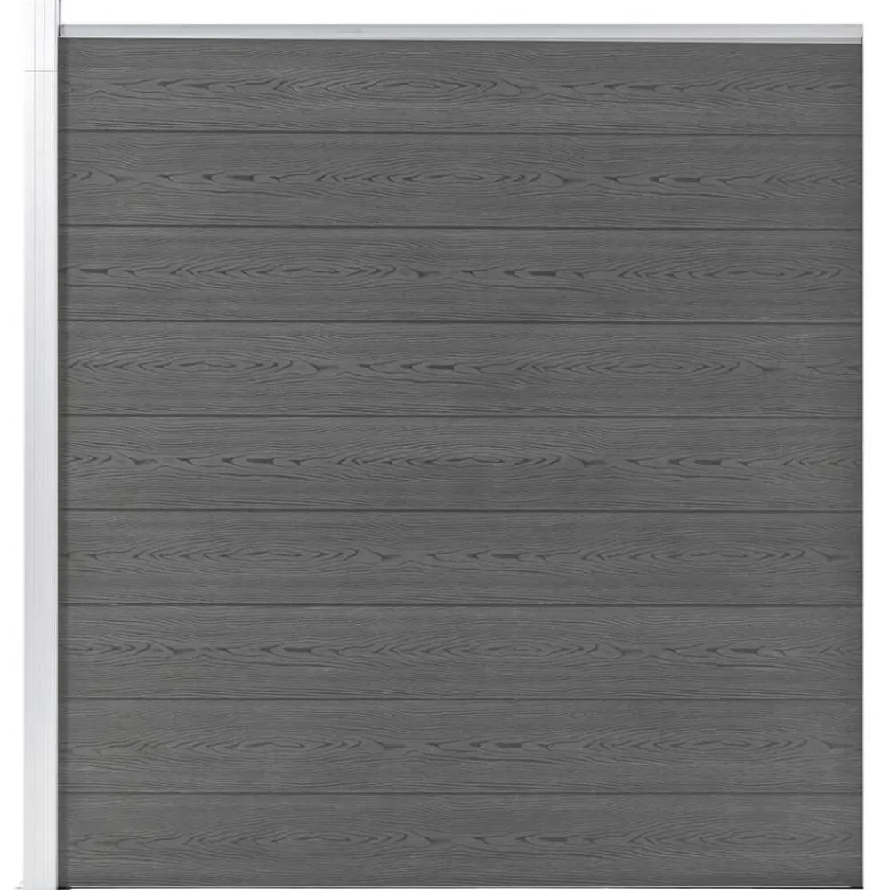 vidaXL Valla de jardín de WPC 175x186 cm Gris Best