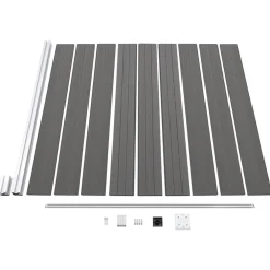 vidaXL Valla de jardín de WPC 175x186 cm Gris Best