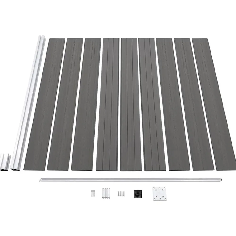 vidaXL Valla de jardín de WPC 175x186 cm Gris Best