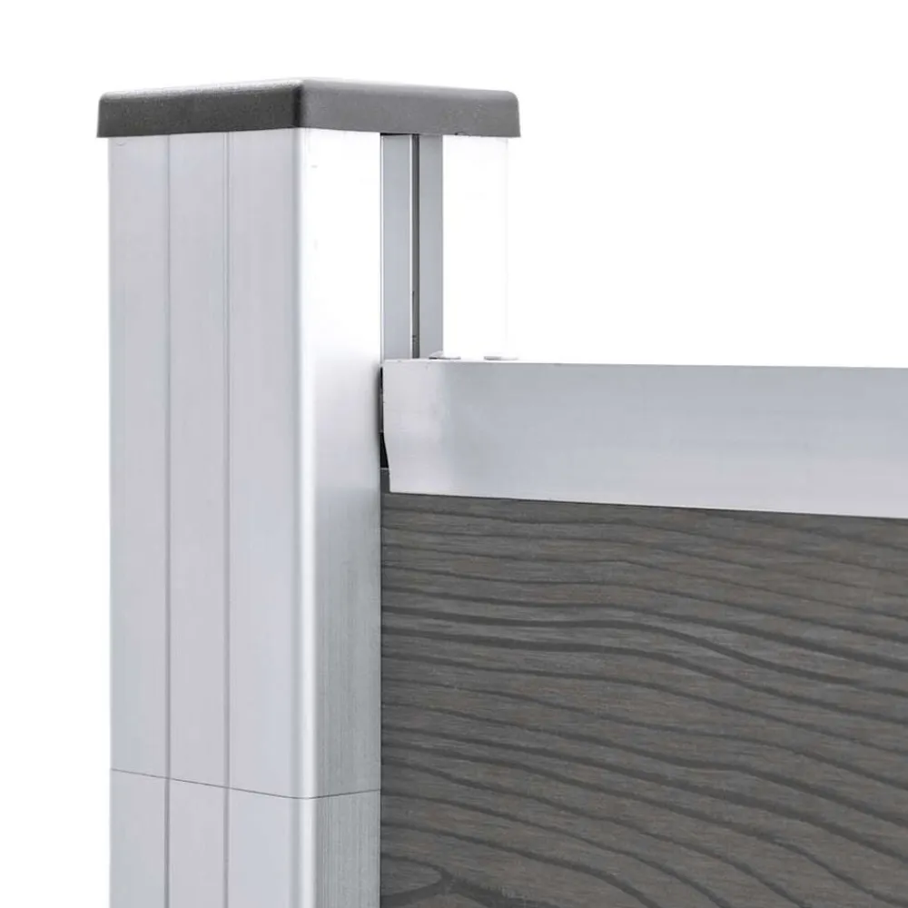vidaXL Valla de jardín de WPC 175x186 cm Gris Best