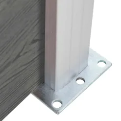 vidaXL Valla de jardín de WPC 175x186 cm Gris Best