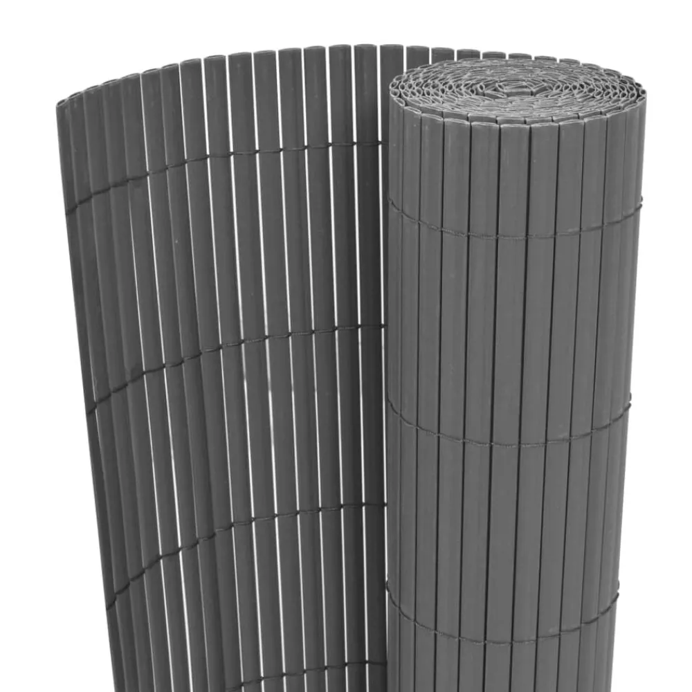 vidaXL Valla de jardín de doble cara 90x300 cm Gris Discount