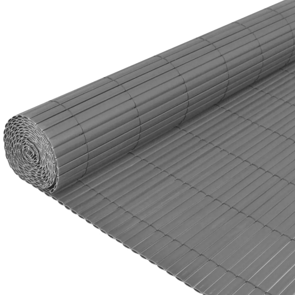 vidaXL Valla de jardín de doble cara 90x300 cm Gris Discount