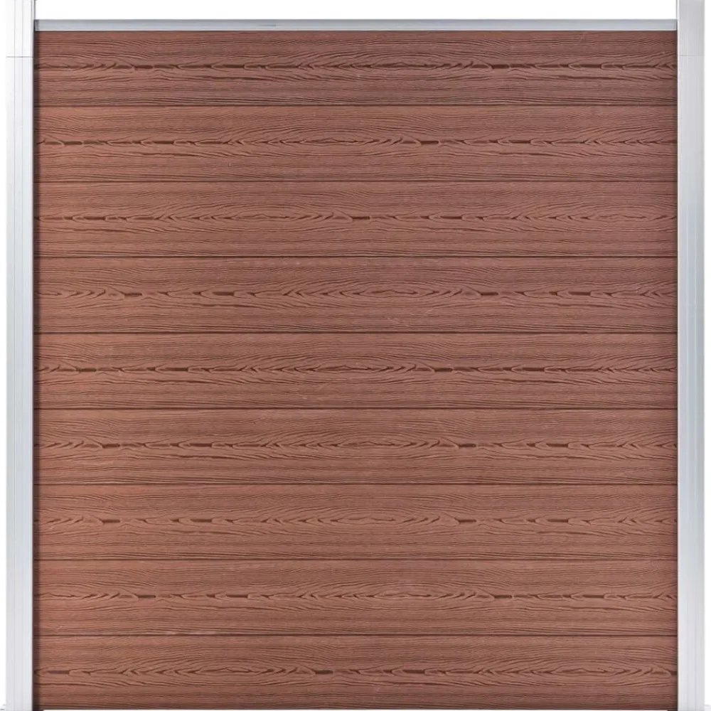 vidaXL Vallas De Jardín-Valla de jardín de WPC marrón 180x186 cm