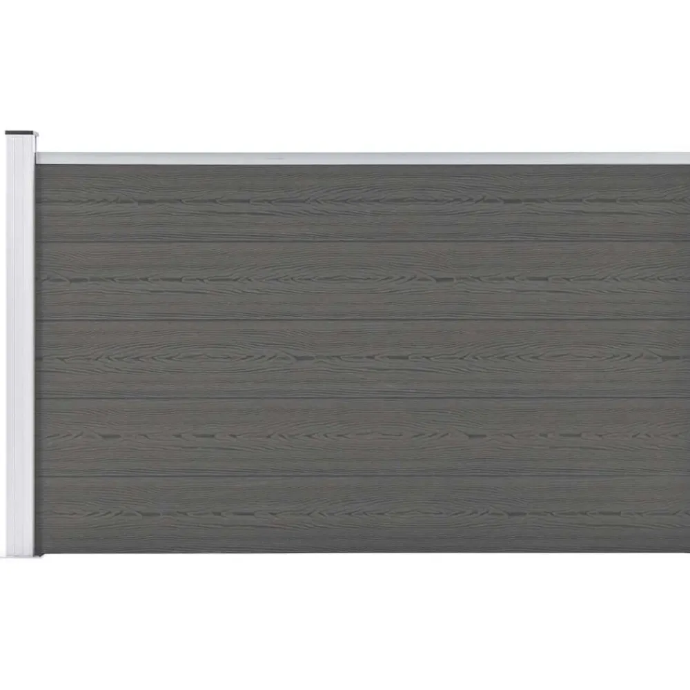 vidaXL Valla de jardín de WPC 175x105 cm Gris Clearance