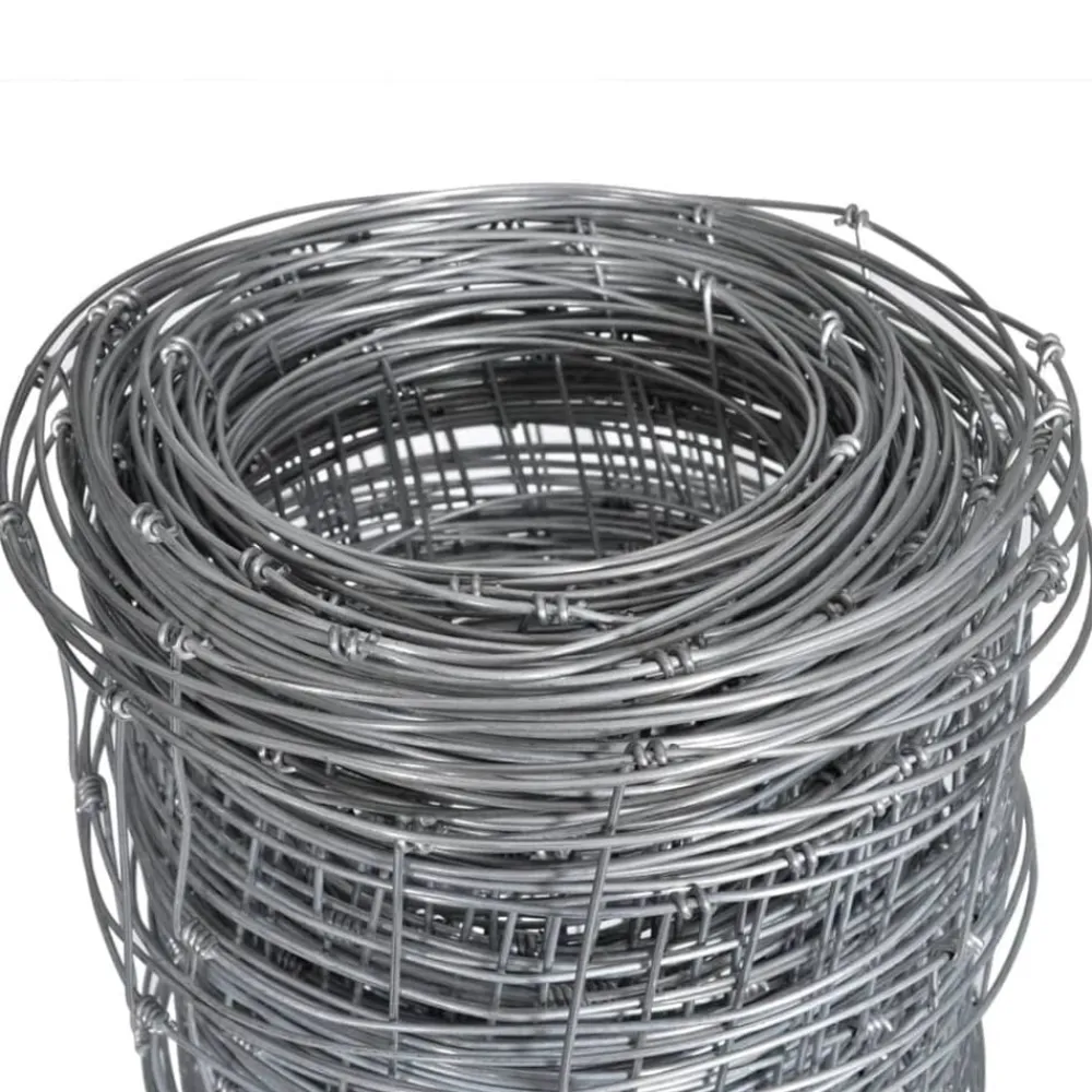 vidaXL Valla de jardín de acero galvanizado plateado 50x1,5 m