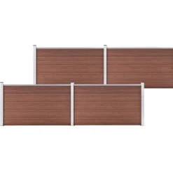 vidaXL Valla de jardín de WPC marrón 699x106 cm Marr&oacute;n Online