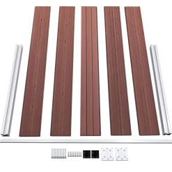 vidaXL Valla de jardín de WPC marrón 699x106 cm Marr&oacute;n Online