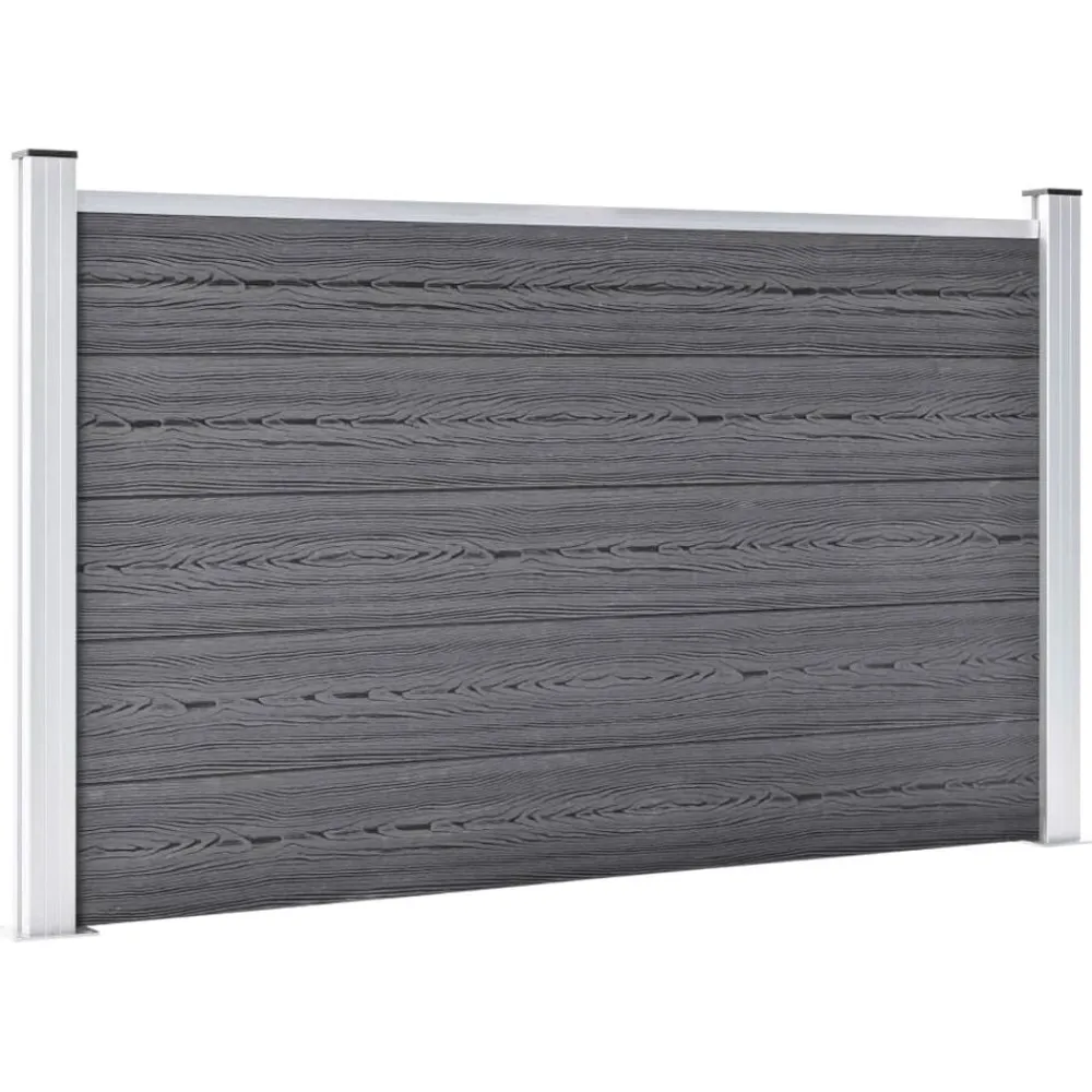 vidaXL Valla de jardín de WPC 872x106 cm Gris