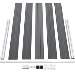 vidaXL Valla de jardín de WPC 872x106 cm Gris