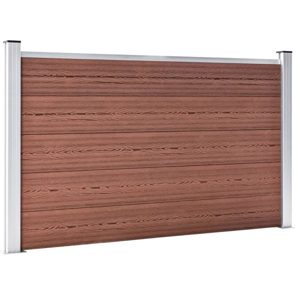 vidaXL Valla de jardín de WPC marrón 872x106 cm Marrón Hot