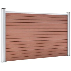 vidaXL Valla de jardín de WPC marrón 872x106 cm Marrón Hot