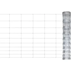 vidaXL Valla de jardín de acero galvanizado plateado 50x1,5 m Outlet