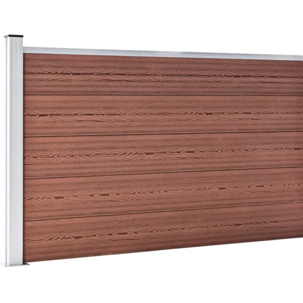 vidaXL Valla de jardín de WPC marrón 175x105 cm Marrón Online