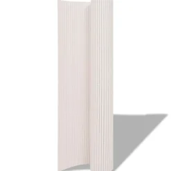 vidaXL Valla de jardín de doble cara 90x300 cm blanca Blanco Discount