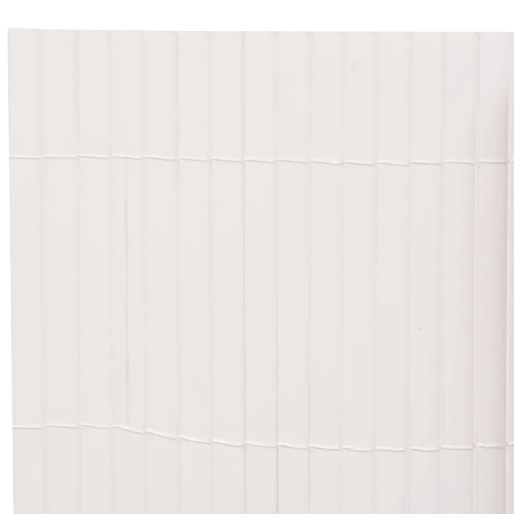vidaXL Valla de jardín de doble cara 90x300 cm blanca Blanco Discount