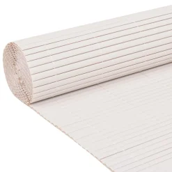 vidaXL Valla de jardín de doble cara 90x300 cm blanca Blanco Discount
