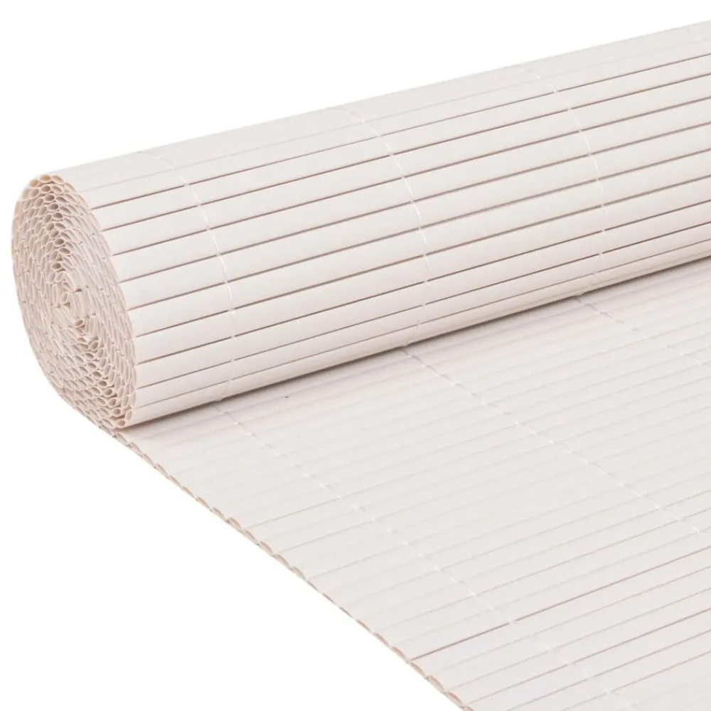 vidaXL Valla de jardín de doble cara 90x300 cm blanca Blanco Discount