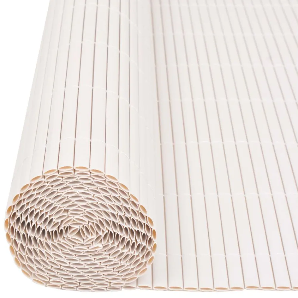 vidaXL Valla de jardín de doble cara 90x300 cm blanca Blanco Discount