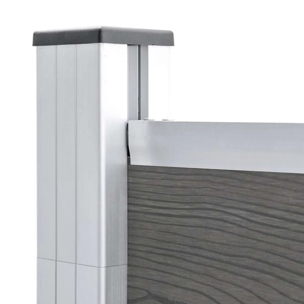 vidaXL Valla de jardín de WPC 180x186 cm Gris Hot