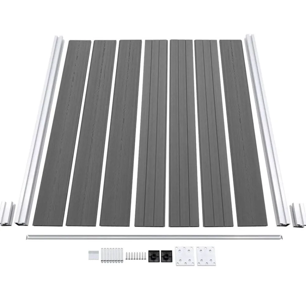 vidaXL Valla de jardín de WPC 180x186 cm Gris Hot