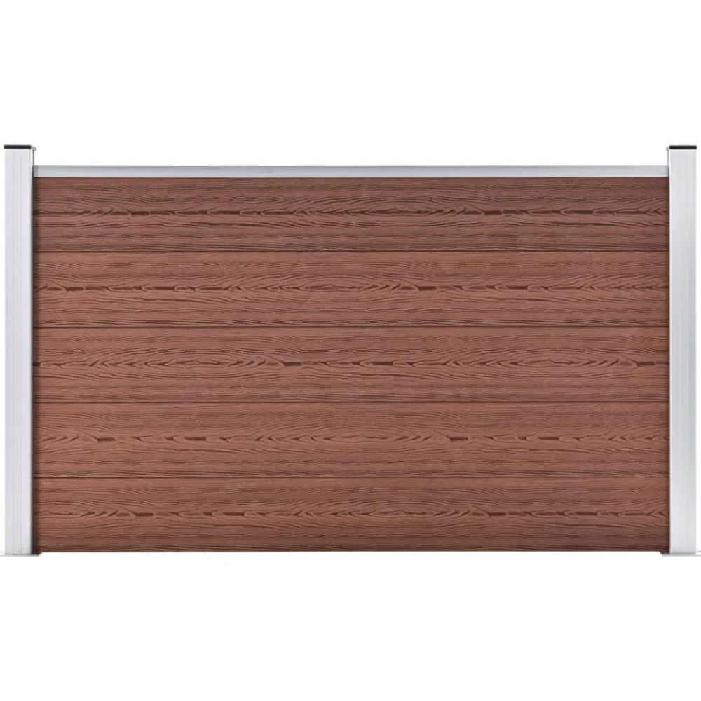 vidaXL Valla de jardín de WPC marrón 180x105 cm Marrón Discount