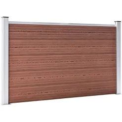 vidaXL Valla de jardín de WPC marrón 180x105 cm Marr&oacute;n Discount