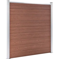 vidaXL Vallas De Jardín-Valla de jardín de WPC marrón 1391x186 cm
