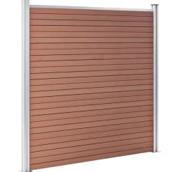 vidaXL Vallas De Jardín-Valla de jardín de WPC marrón 872x186 cm