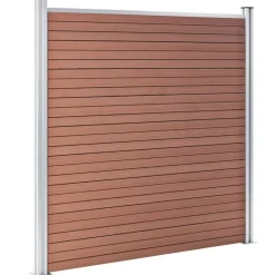 vidaXL Vallas De Jardín-Valla de jardín de WPC marrón 1564x186 cm