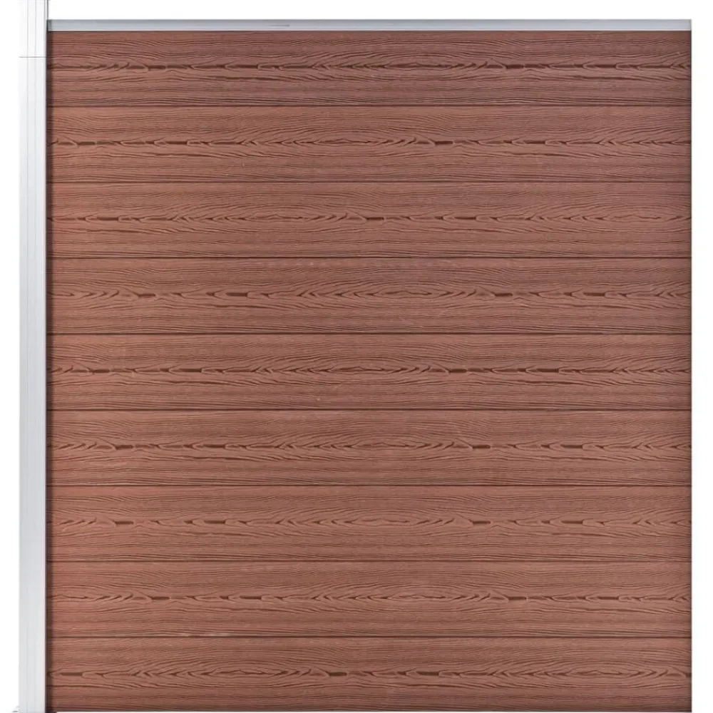 vidaXL Vallas De Jardín-Valla de jardín de WPC marrón 1564x186 cm