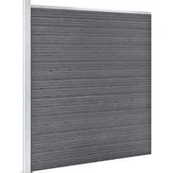 vidaXL Valla de jardín de WPC 1391x186 cm Gris New