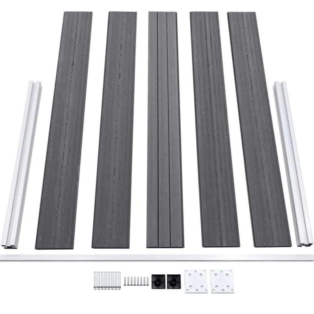 vidaXL Vallas De Jardín-Valla de jardín de WPC 526x106 cm