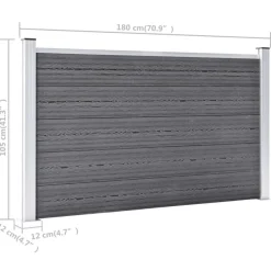 vidaXL Vallas De Jardín-Valla de jardín de WPC 526x106 cm