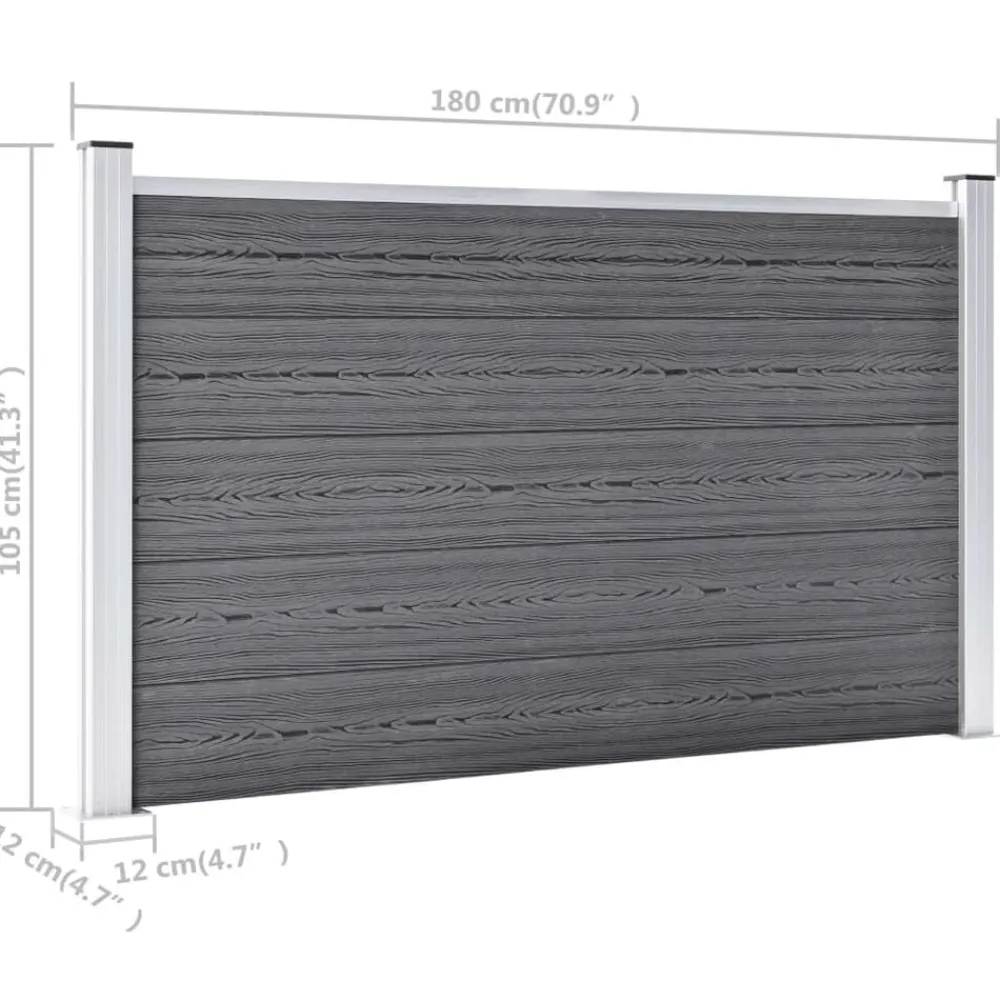 vidaXL Vallas De Jardín-Valla de jardín de WPC 526x106 cm