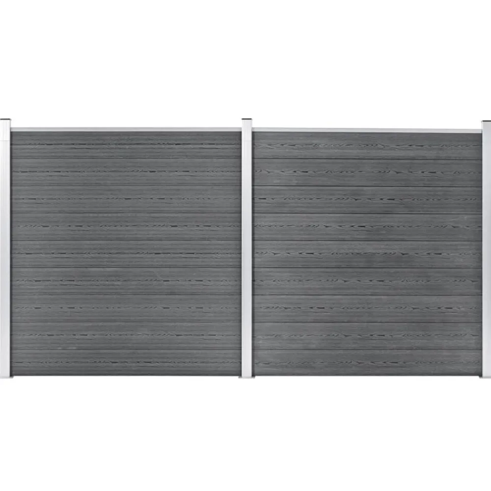 vidaXL Valla de jardín de WPC 353x186 cm Gris Best