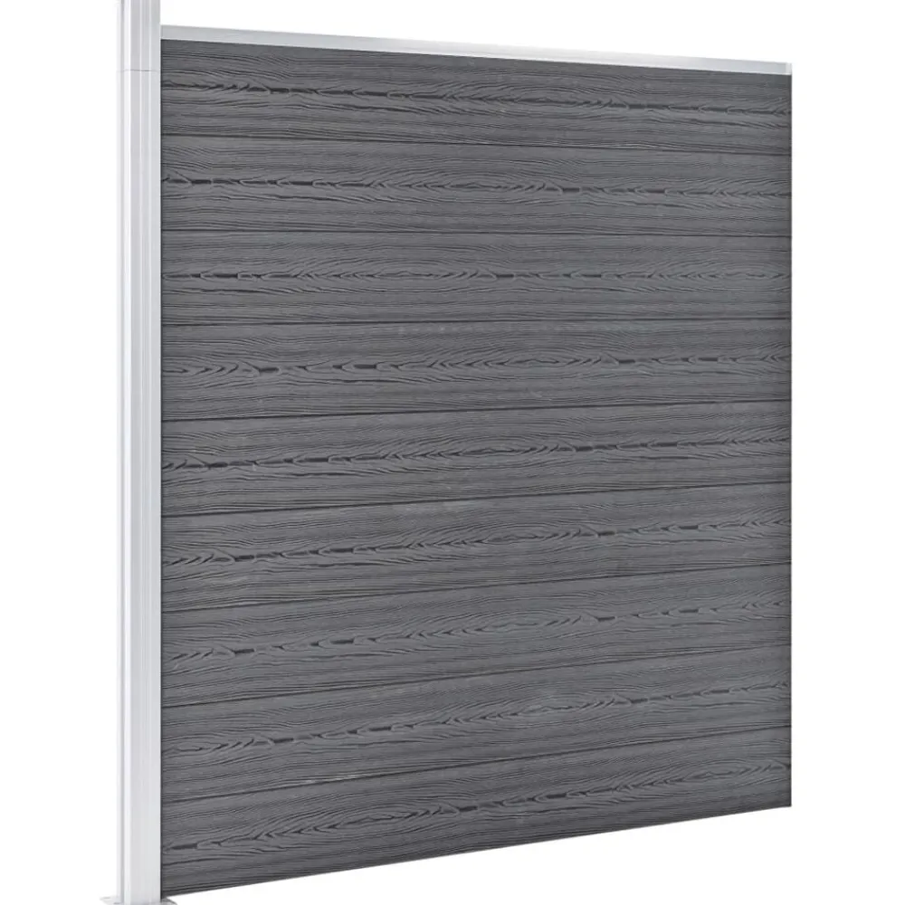 vidaXL Valla de jardín de WPC 353x186 cm Gris Best